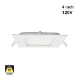 4 inch Square LED Panel Light Dimmable LP-ULFTD-12109, 120V 9W 3000K(Warm White) - GekPower