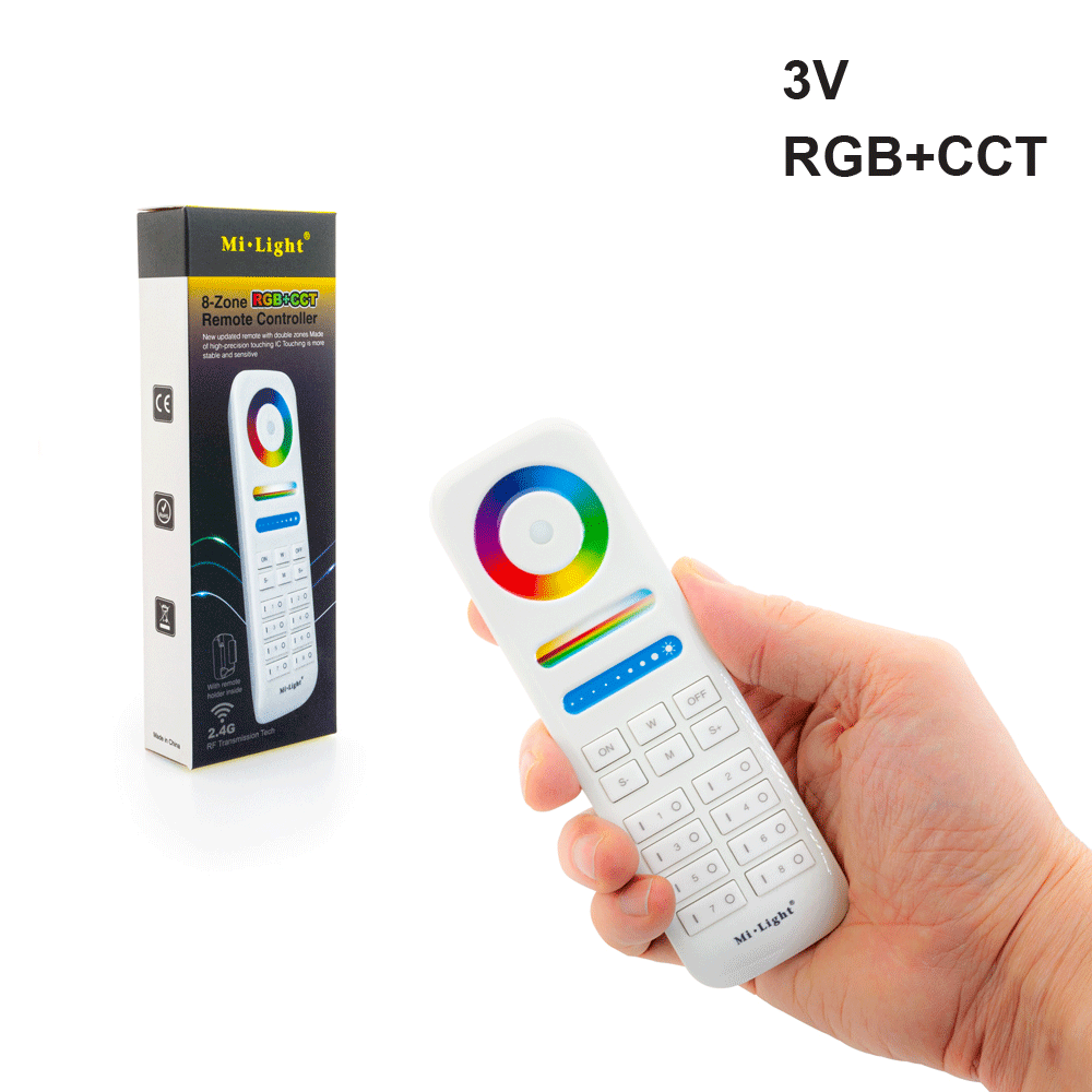 Mi-Light FUT089 2.4GHz 8-Zones RGB+CCT Smart Touch Remote Controller with Button - GekPower