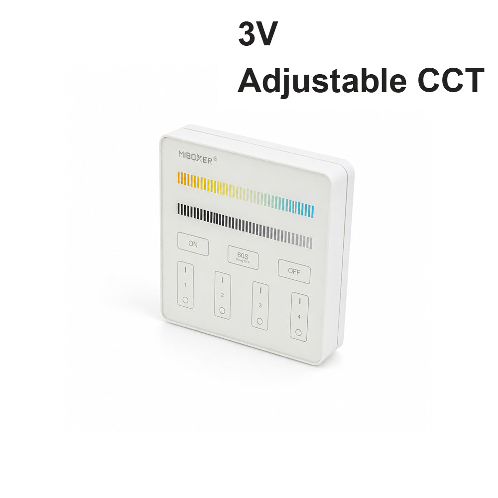Smart Touch Panel Remote LED Controller 4-Zone Mi-Light B2 Adjustable Color Temperature, works with FUT035