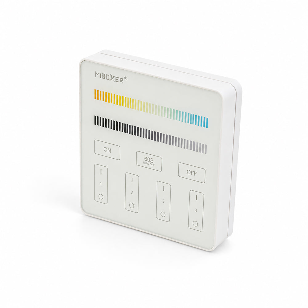 Smart Touch Panel Remote LED Controller 4-Zone Mi-Light B2 Adjustable Color Temperature, works with FUT035