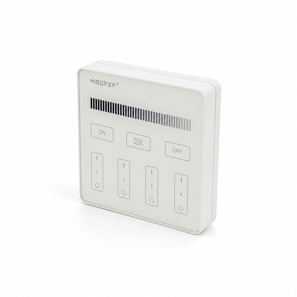 Smart Touch Panel Remote LED Controller 4-Zone Mi-Light B1 Single Color Brightness Dimming, works with FUT036