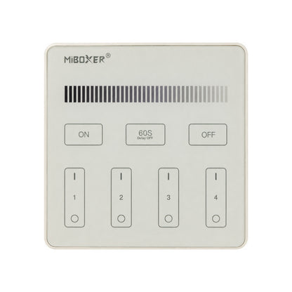 Smart Touch Panel Remote LED Controller 4-Zone Mi-Light B1 Single Color Brightness Dimming, works with FUT036