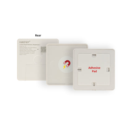 Smart Touch Panel Remote LED Controller 4-Zone Mi-Light B1 Single Color Brightness Dimming, works with FUT036