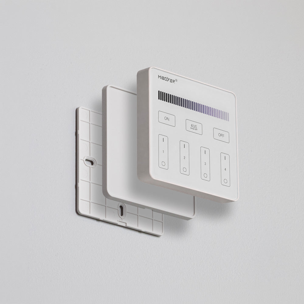 Smart Touch Panel Remote LED Controller 4-Zone Mi-Light B1 Single Color Brightness Dimming, works with FUT036