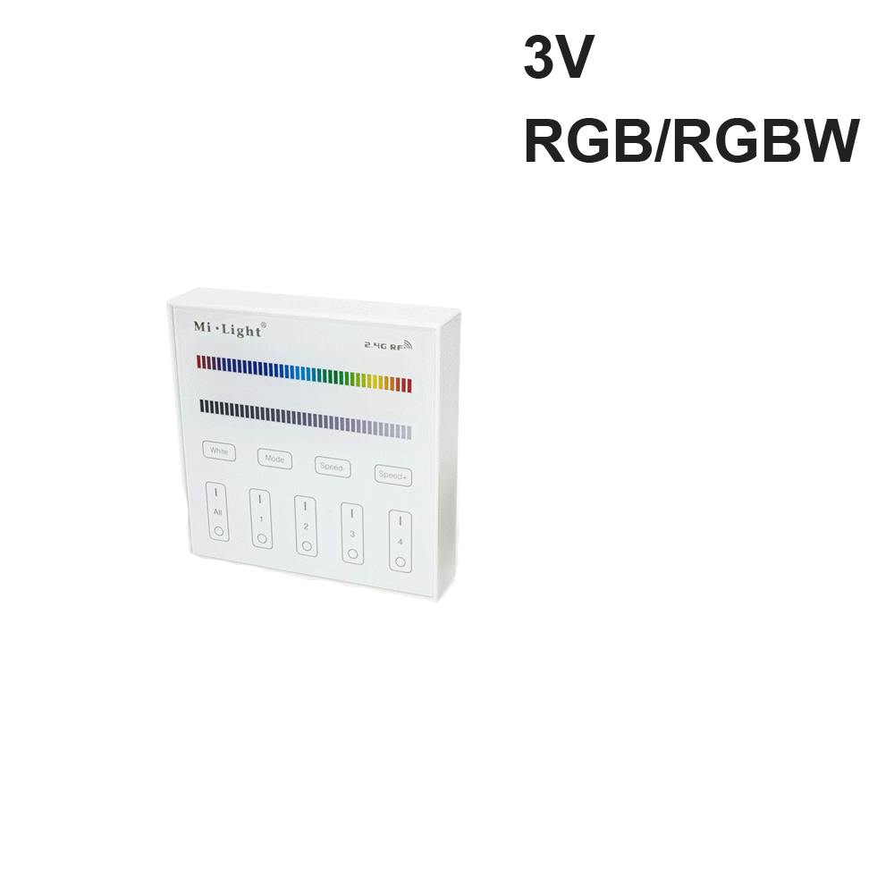 Mi-Light B3 4-Zone RGB RGBW Smart Touch Panel Remote Controller, works with FUT037, FUT038 - GekPower