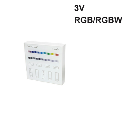 Mi-Light Smart Touch Panel Remote LED Controller for RGB/RGBW lighting with 4-zone control