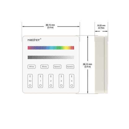 Smart Touch Panel Remote LED Controller RGB RGBW Mi-Light B3 4-Zone