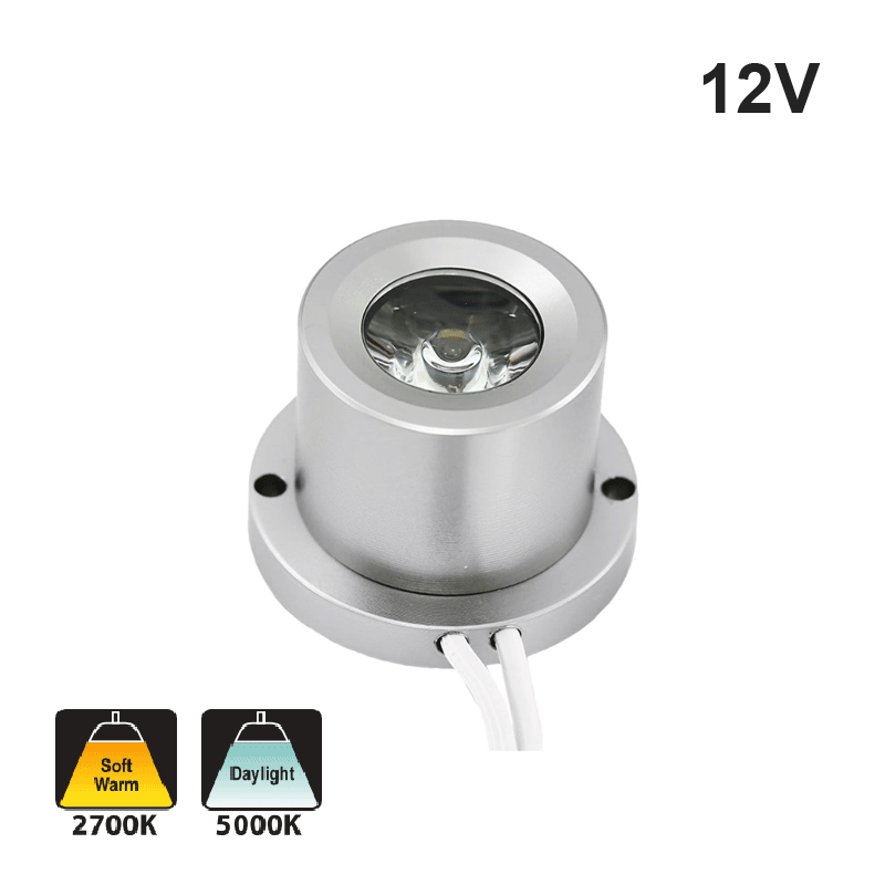 RD12S-1W Surface Mount Marine Grade LED Spotlight, 12V 1W, gekpower