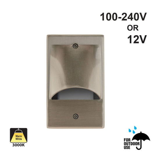 Single Gang LED Step Light/ Pathway Light 100-240V 2W 3K