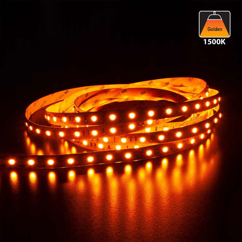 5M(16.4ft) Indoor LED Strip 5050, 12V 4.5(w/ft) 360-396(Lm/ft) 60(LEDs/m) CCT(1.5K, 2.7K, 4K, 5K) - GekPower