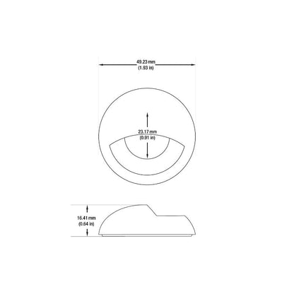 Round LED Step Light/ Pathway Light Eyelid Trim Stainless Steel