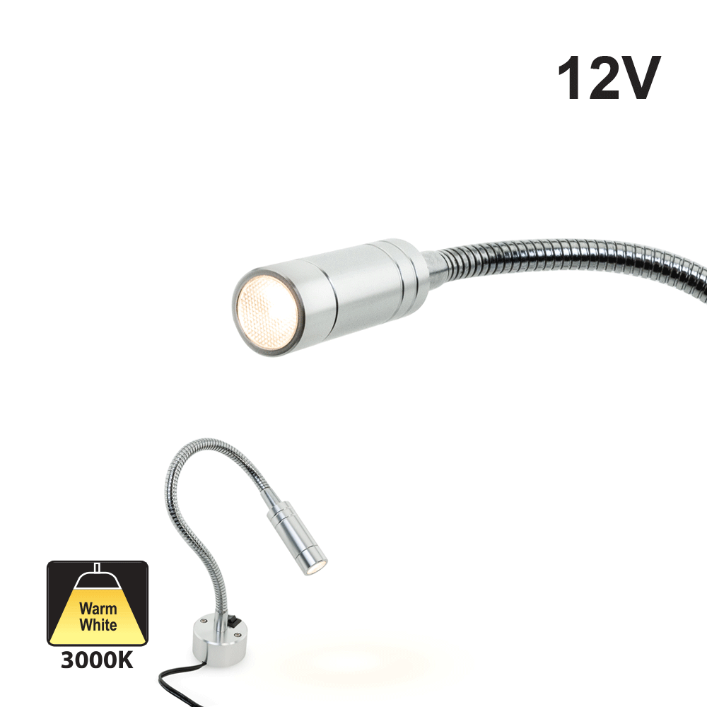 Flexible Reading Light 12V 2W 3000K(Warm White)