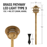 Brass Pathway LED Light Type 3 - GekPower