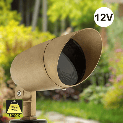 Brass Landscape Spotlight Type 2 Big, 12V 5W, gekpower