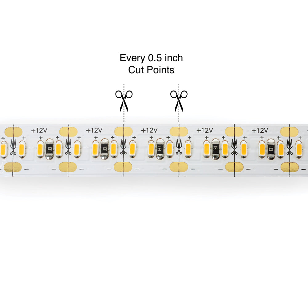 5M(16.4ft) Indoor LED Strip Light 3014, 12V 7(w/ft) 727-873(Lm/ft) 240(LEDs/m) CCT(2.7K, 3K, 3.5K, 4K, 5K ), gekpower