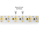 5M(16.4ft) Indoor LED Strip 3014, 12V 7(w/ft) 727-873(Lm/ft) 240(LEDs/m) CCT(2.7K, 4K, 5K ) - GekPower