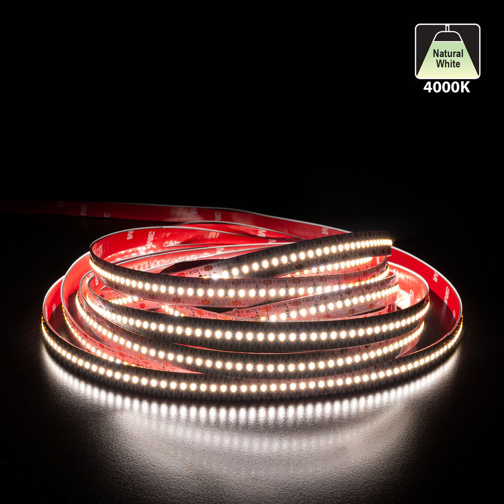 5M(16.4ft) Indoor LED Strip Light 3014, 12V 7(w/ft) 727-873(Lm/ft) 240(LEDs/m) CCT(2.7K, 3K, 3.5K, 4K, 5K ), gekpower