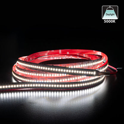 5M(16.4ft) Indoor LED Strip Light 3014, 12V 7(w/ft) 727-873(Lm/ft) 240(LEDs/m) CCT(2.7K, 3K, 3.5K, 4K, 5K ), gekpower