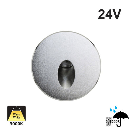 B1SR0101B Outdoor Recessed Step Light/ Pathway Light and Wall light, 24V 1.46W 3000K(Warm White)