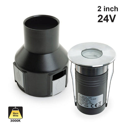 2 inch Round Recessed LED Inground Light 24V 2.5W 3K