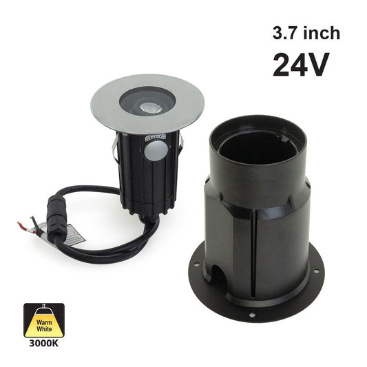 3.75 inch Round Inground Light 24V 2.5W 3K