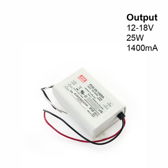 Constant Current LED Driver 1400mA 12-18V 25W PCD-25-1400A, gekpower