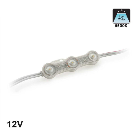 LED Module 2835 Backlighting for sign, 12V 3 LEDs, 6500K (Pack of 50)