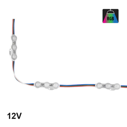 LED Module 5050 Backlighting for sign, 12V 3 LEDs 0.72W, RGB ( Pack of 50 )