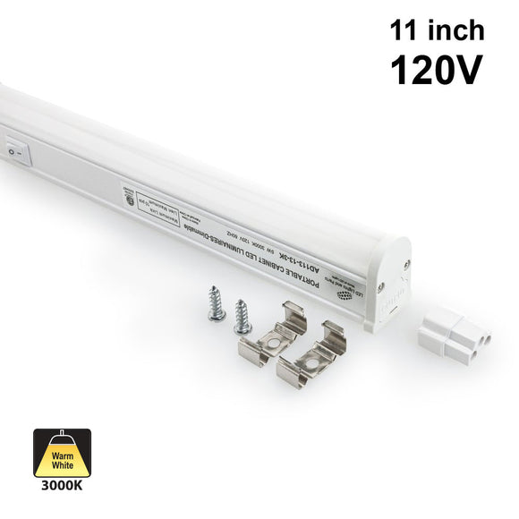 T5 Linkable Light Bar 11 inch 120V 5W 420Lm 3000K(Warm White) - GekPower
