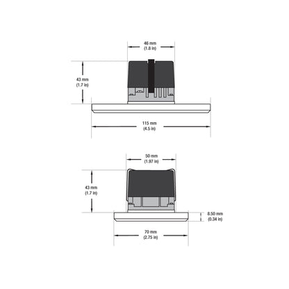 ST-1025 Rectangular LED Step Light/ Pathway Light with Horizontal and Vertical Orientation, 120V 2.5W 3000K(Warm White)