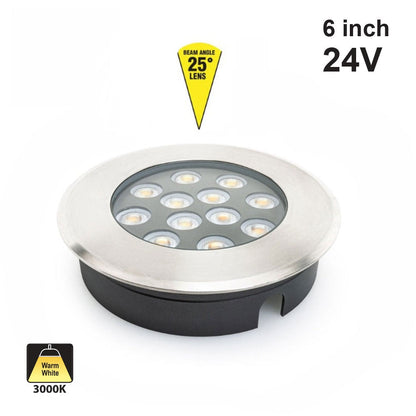 UL-1201-1500-I 6 inch Round Shallow Recessed inground light