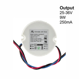 ES LD009D-CA02536-27 Constant Current LED Driver, 250mA 25-36V 9W max, gekpower