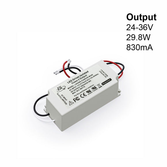 ES LD028H-CU08336-M28E Constant Current LED Driver, 830mA 25-36V 28W max