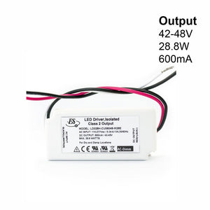 ES LD028H-CU06048-M28E Constant Current LED Driver, 600mA 42-48V 28.8W max, gekpower