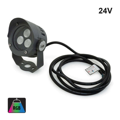 FB3BG0318 Outdoor LED Landscape Spotlight, 24V 6W RGB