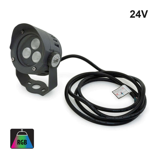 FB3BG0318 Outdoor LED Landscape Spotlight, 24V 6W RGB