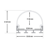 VEROBOARD Diffuser Linear Aluminum Channel for LED Strips 1Meter(3.2ft) VBD-CH-R2 - GekPower