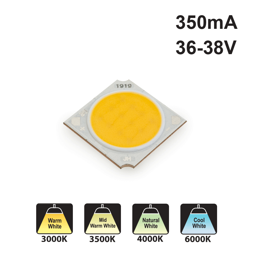 Constant Current COB LED Module, 350mA 36-38V 12W CCT(3K, 3.5K, 4K, 6K) - GekPower