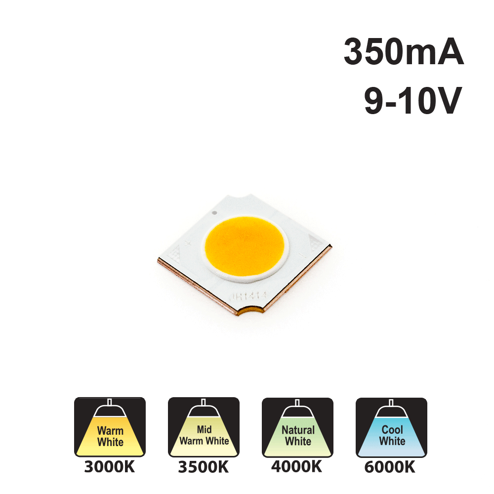 Constant Current COB LED Module, 350mA 9-10V 3W CCT(3K, 3.5K, 4K, 6K) - GekPower