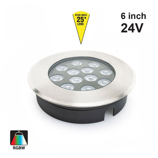 6inch Round Shallow Recessed Changing Color Inground Up light