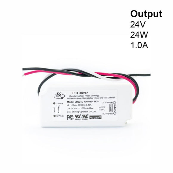 ES J-Box Constant Voltage LED Driver 24V 1A 24W LD024D-VA10024-M28, gekpower