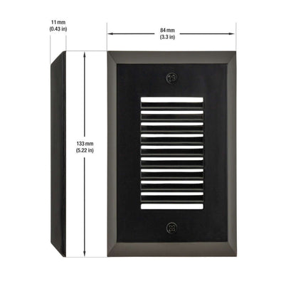 Vertical RT05HV Single Gang LED Step light, 100-240V 2W 3000K(Warm White) - GekPower
