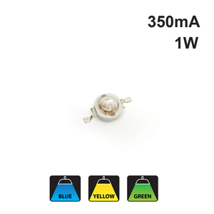 1 Watt SMD LED, 350mA, 35lm, Colors (Blue, Yellow, Green), Gekpower