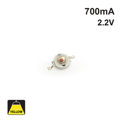 3 Watt SMD LED, 700mA, 60-70lm, Yellow, 2.2V