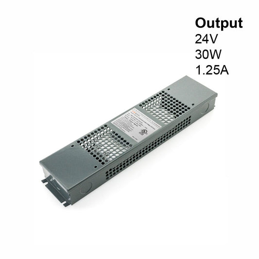 24V 30W Triac/0-10V Dimmable LED Driver (Multi Dimming with Junction Box) VBD-024-030VTD2JV2