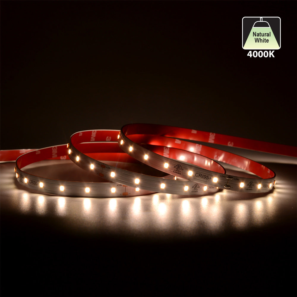 20M(65.6ft) Indoor LED Strip L2835, 24V 1.5(w/ft) 152(Lm/ft) 60(LEDs/m) CCT(2.7K, 3K, 3.5K, 4K, 5K, 6K) - GekPower