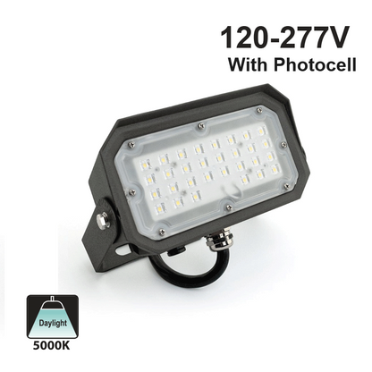 LED Outdoor Flood Light Dimmable 30Watt 120V AC With Photocell