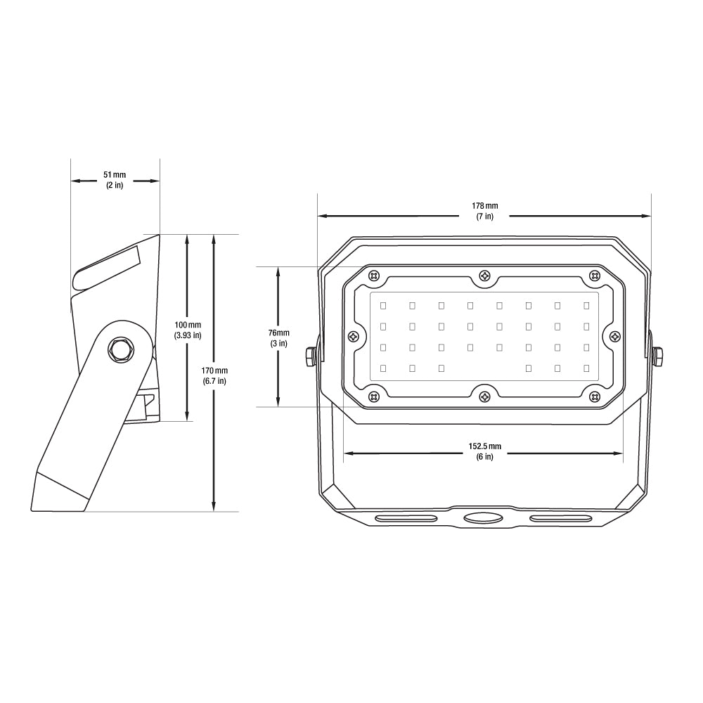 LED Outdoor Flood Light Dimmable, 120-277V 30W 5000K(Daylight)