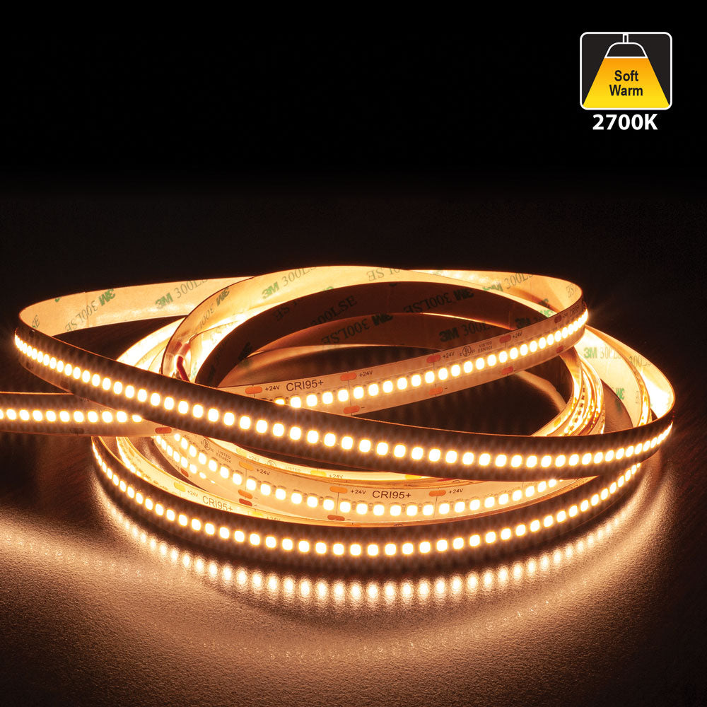 5M(16.4ft) Indoor LED Strip Light 2835, 24V 9(w/ft) 1463-1609(Lm/ft) 240(LEDs/m) CCT(2.7K, 3K, 3.5K, 4K, 5K, 6K)