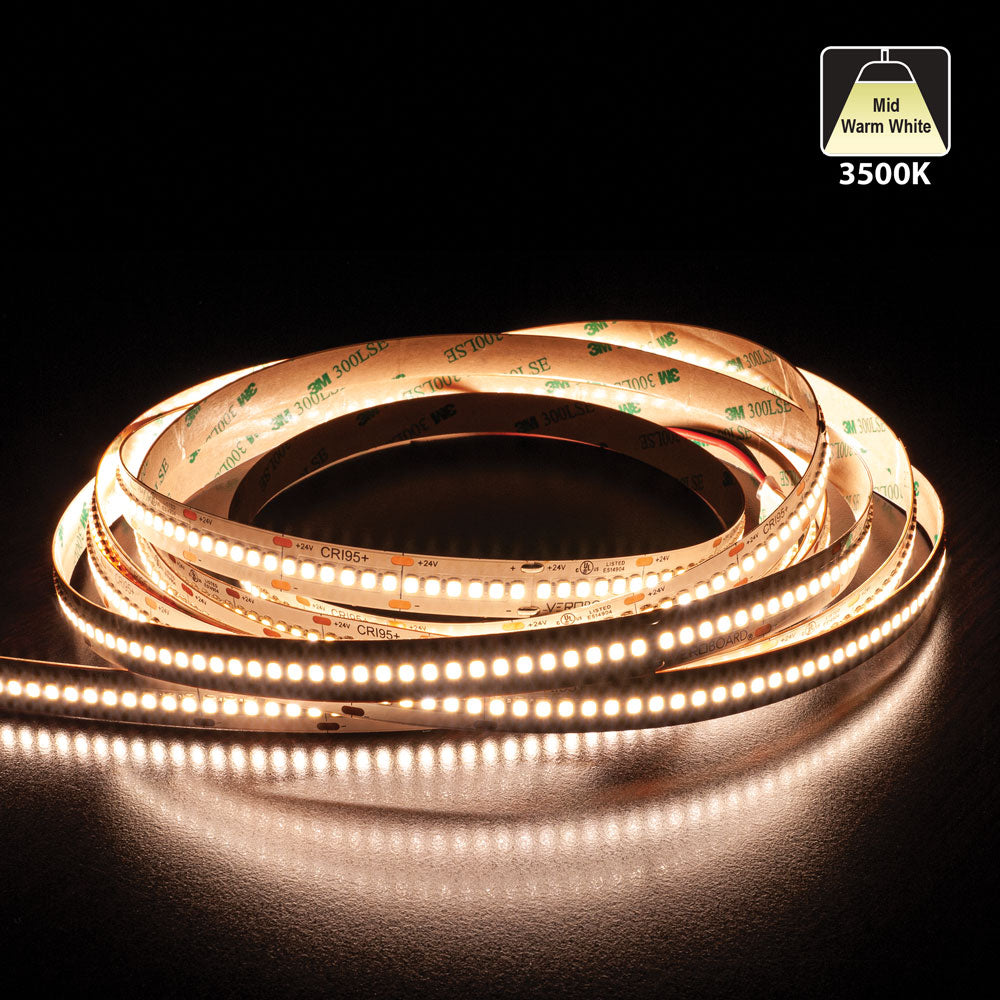 5M(16.4ft) Indoor LED Strip Light 2835, 24V 9(w/ft) 1463-1609(Lm/ft) 240(LEDs/m) CCT(2.7K, 3K, 3.5K, 4K, 5K, 6K)